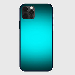 Чехол iPhone 12 Pro Неоновый синий градиент