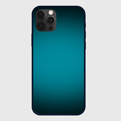Чехол для iPhone 12 Pro Темно-бирюзовый градиент, цвет: 3D-черный