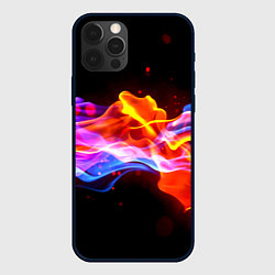 Чехол для iPhone 12 Pro Битвы огней волны, цвет: 3D-черный