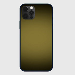 Чехол для iPhone 12 Pro Градиент хаки, цвет: 3D-черный