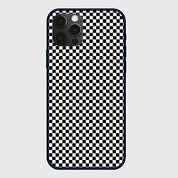 Чехол для iPhone 12 Pro Шахматная клетка иллюзия, цвет: 3D-черный