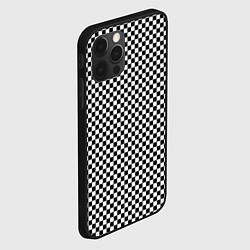 Чехол для iPhone 12 Pro Шахматная клетка иллюзия, цвет: 3D-черный — фото 2