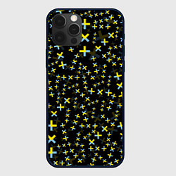 Чехол для iPhone 12 Pro TXT pattern logo, цвет: 3D-черный