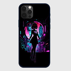 Чехол iPhone 12 Pro Silhouette of a cute anime girl