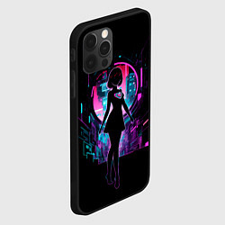 Чехол для iPhone 12 Pro Silhouette of a cute anime girl, цвет: 3D-черный — фото 2