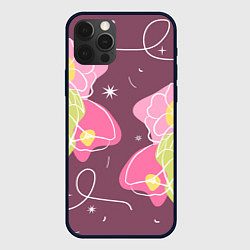 Чехол для iPhone 12 Pro Звезды в цветах лайн, цвет: 3D-черный