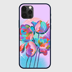 Чехол iPhone 12 Pro Цветы и звезды