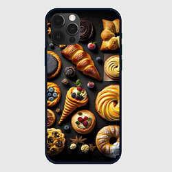Чехол для iPhone 12 Pro Сладкая пышная выпечка, цвет: 3D-черный