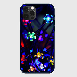 Чехол iPhone 12 Pro Цветочки фонарики