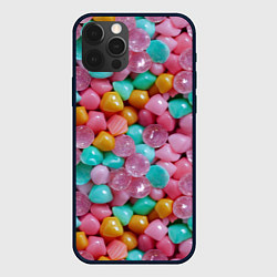 Чехол для iPhone 12 Pro Конфетные камешки Монпансье, цвет: 3D-черный