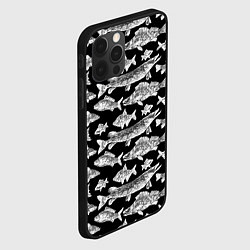 Чехол для iPhone 12 Pro Городской паттерн о рыбалке, цвет: 3D-черный — фото 2