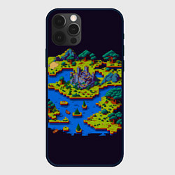 Чехол iPhone 12 Pro Пиксельный остров и замок