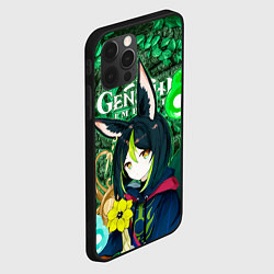Чехол для iPhone 12 Pro Тигнари на фоне листвы, цвет: 3D-черный — фото 2