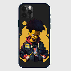 Чехол для iPhone 12 Pro Rap Simpson, цвет: 3D-черный