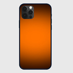 Чехол для iPhone 12 Pro Кислотный оранжевый с градиентом, цвет: 3D-черный