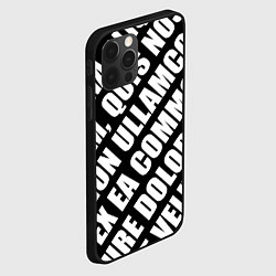 Чехол для iPhone 12 Pro Крупный рубленый текст Lorem Ipsum каллиграфия на, цвет: 3D-черный — фото 2
