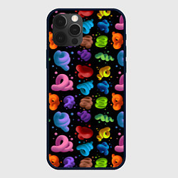 Чехол для iPhone 12 Pro Палитра красок, цвет: 3D-черный
