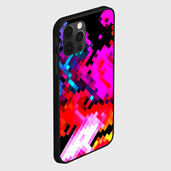 Чехол для iPhone 12 Pro Pixel neon mosaic, цвет: 3D-черный — фото 2