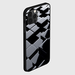 Чехол для iPhone 12 Pro Карбоновые грани черные, цвет: 3D-черный — фото 2