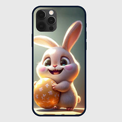 Чехол iPhone 12 Pro Пасхальный зайка на полянке