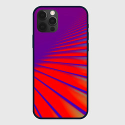 Чехол для iPhone 12 Pro Неоновые полосы абстракция, цвет: 3D-черный