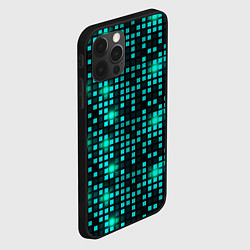 Чехол для iPhone 12 Pro Светящиеся неоновые квадраты, цвет: 3D-черный — фото 2