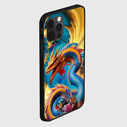 Чехол для iPhone 12 Pro Japanese dragon - tattoo - irezumi - art, цвет: 3D-черный — фото 2