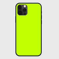 Чехол для iPhone 12 Pro Лайм цвет: однотонный лаймовый, цвет: 3D-черный
