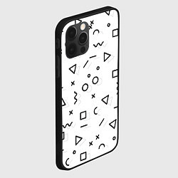 Чехол для iPhone 12 Pro Разные геометрические фигуры, цвет: 3D-черный — фото 2
