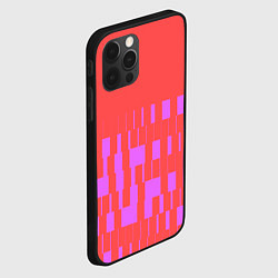 Чехол для iPhone 12 Pro Паттерн в стиле модерн розовый, цвет: 3D-черный — фото 2