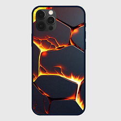 Чехол для iPhone 12 Pro Огонь из разломленных плит, цвет: 3D-черный