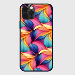Чехол iPhone 12 Pro Абстрактные цветы в узоре
