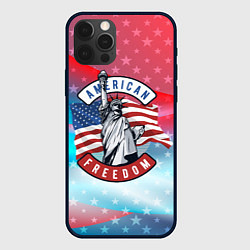 Чехол для iPhone 12 Pro American freedom, цвет: 3D-черный