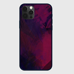 Чехол для iPhone 12 Pro Фиолетовый мазок, цвет: 3D-черный