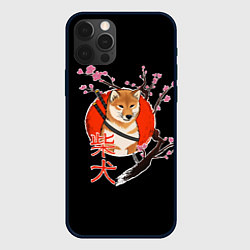 Чехол iPhone 12 Pro Сиба ину самурай