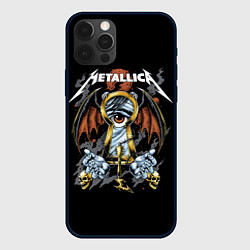 Чехол для iPhone 12 Pro Металлика - Metallica, цвет: 3D-черный