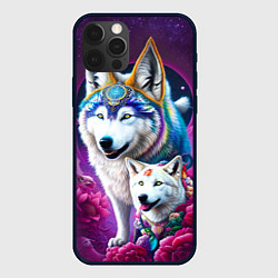 Чехол iPhone 12 Pro Полярные волки - нейросеть