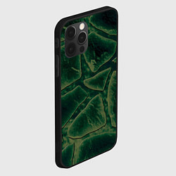 Чехол для iPhone 12 Pro Малахитовые камни, цвет: 3D-черный — фото 2