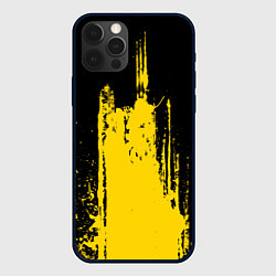 Чехол iPhone 12 Pro Фонтан бурлящей желтой краски