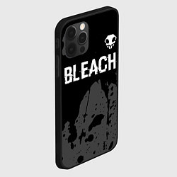 Чехол для iPhone 12 Pro Bleach glitch на темном фоне: символ сверху, цвет: 3D-черный — фото 2