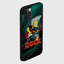 Чехол для iPhone 12 Pro Rock music Simpsons, цвет: 3D-черный — фото 2