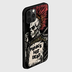 Чехол для iPhone 12 Pro Punks not dead, цвет: 3D-черный — фото 2