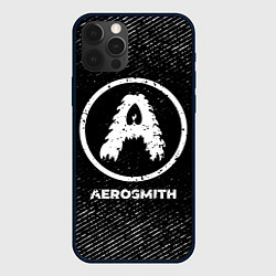Чехол iPhone 12 Pro Aerosmith с потертостями на темном фоне