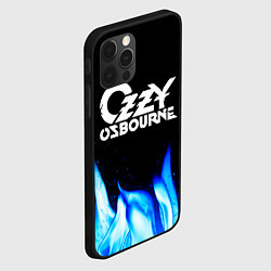 Чехол для iPhone 12 Pro Ozzy Osbourne blue fire, цвет: 3D-черный — фото 2