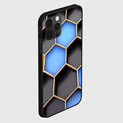 Чехол для iPhone 12 Pro Гексагон, цвет: 3D-черный — фото 2