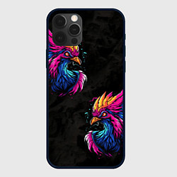 Чехол для iPhone 12 Pro Киберпанк Птица, цвет: 3D-черный