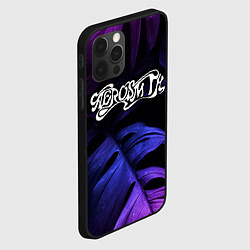 Чехол для iPhone 12 Pro Aerosmith neon monstera, цвет: 3D-черный — фото 2