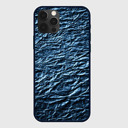 Чехол для iPhone 12 Pro Текстура мятой бумаги, цвет: 3D-черный