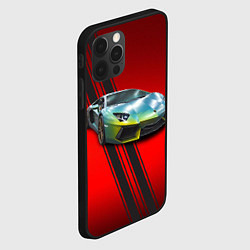 Чехол для iPhone 12 Pro Итальянский суперкар Lamborghini Reventon, цвет: 3D-черный — фото 2