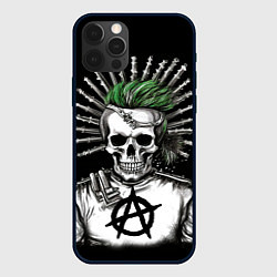 Чехол для iPhone 12 Pro Панк анархист, цвет: 3D-черный